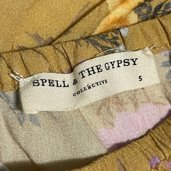 Spell & The Gypsy Women Small Yellow Bloom Maxi Dress - Picture 3 of 5